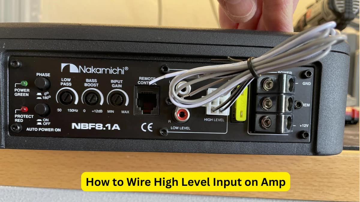 How to Wire High Level Input on Amp