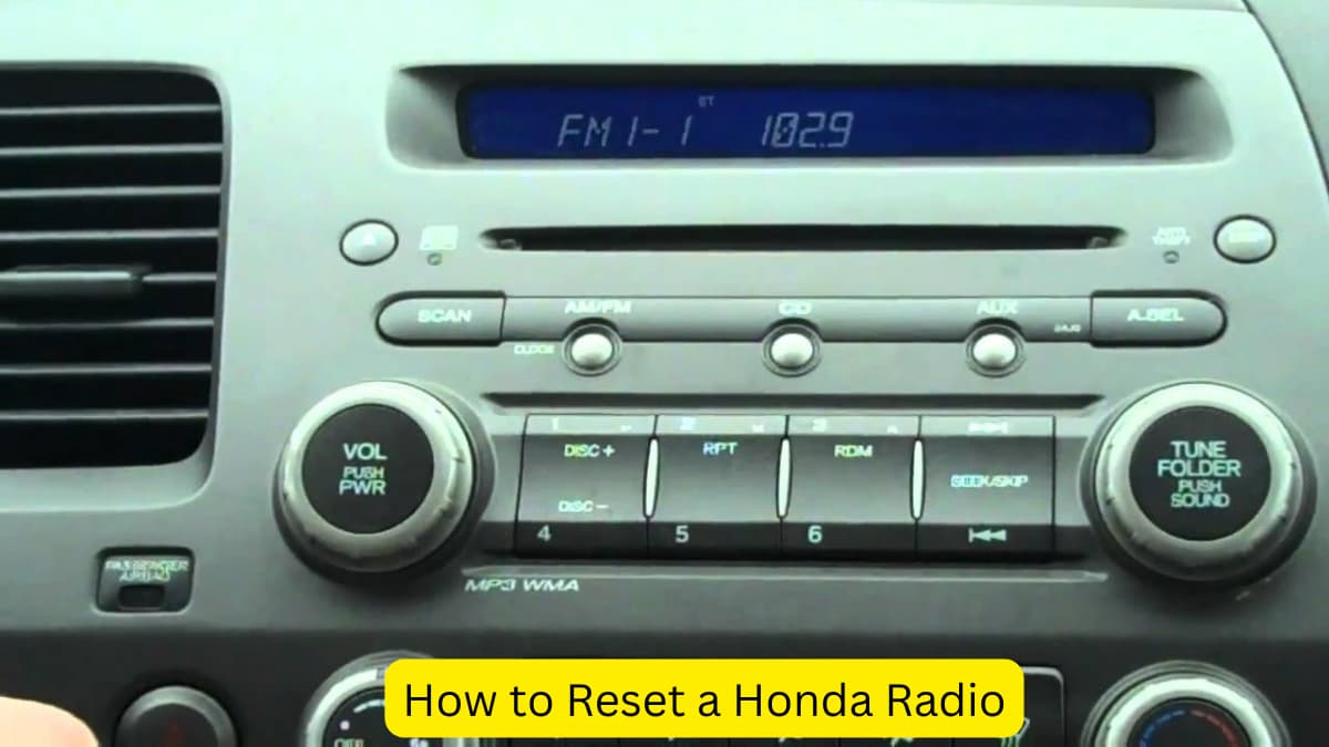 How to Reset a Honda Radio